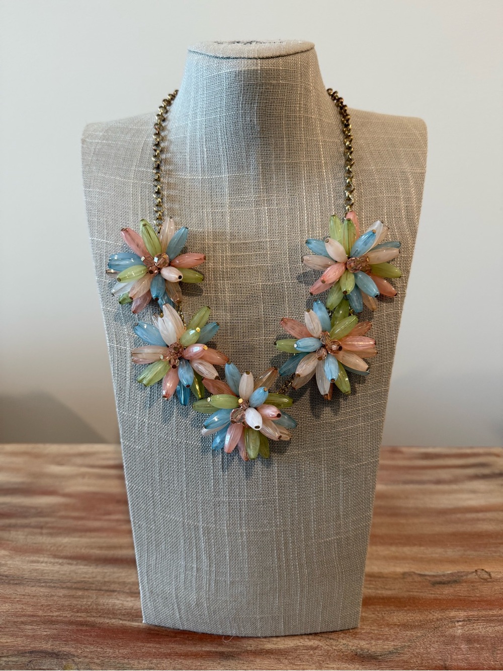 Chunky Multi Color Flower Necklace